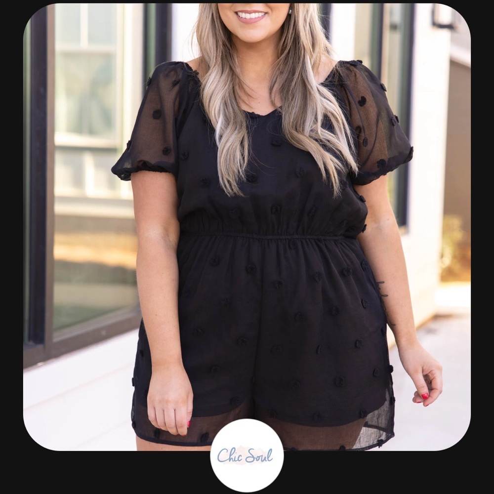 Chic soul black romper🖤 only used once
